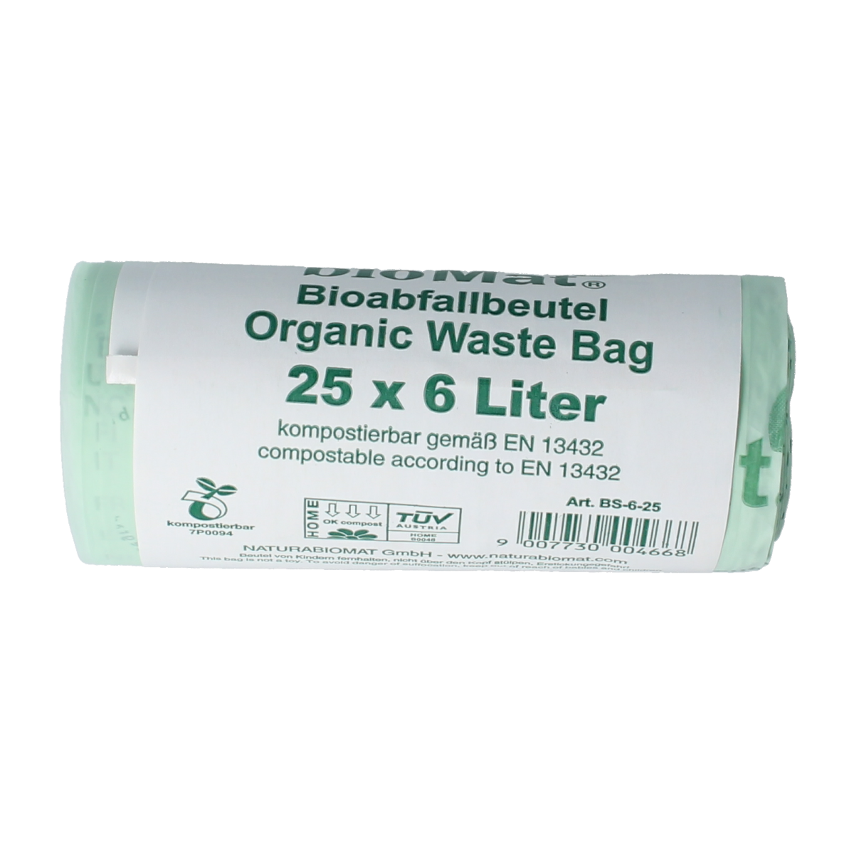 Biomat Wastebag compost 6 liter 25.00 Stuks