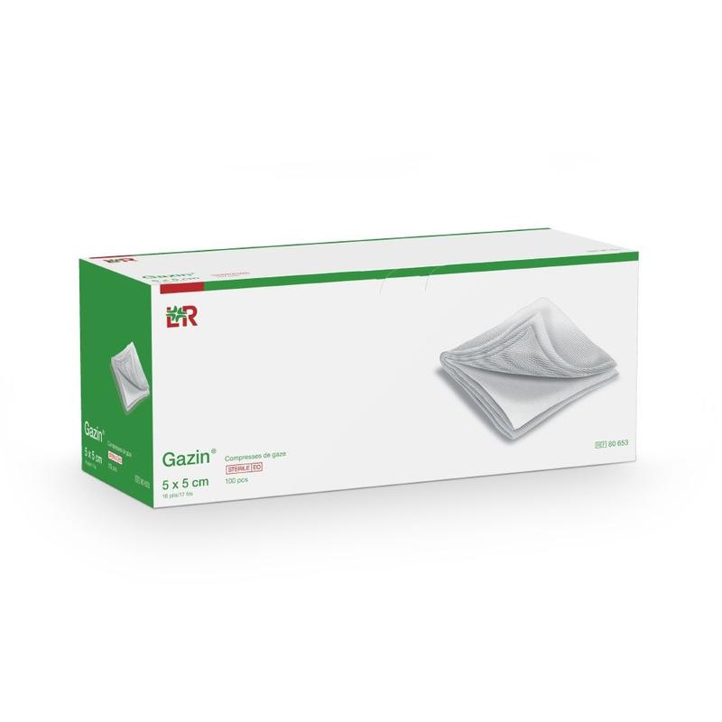 Gazin Gaaskompres 5 x 5cm niet steriel 100.00 Stuks