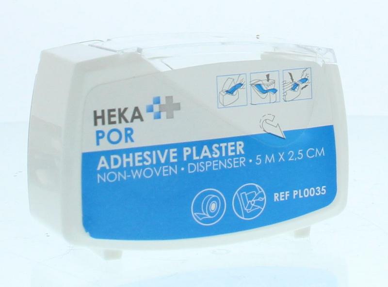 Hekapor Non woven hechtpleister dispenser 5 x 2.5 1.00 Stuks