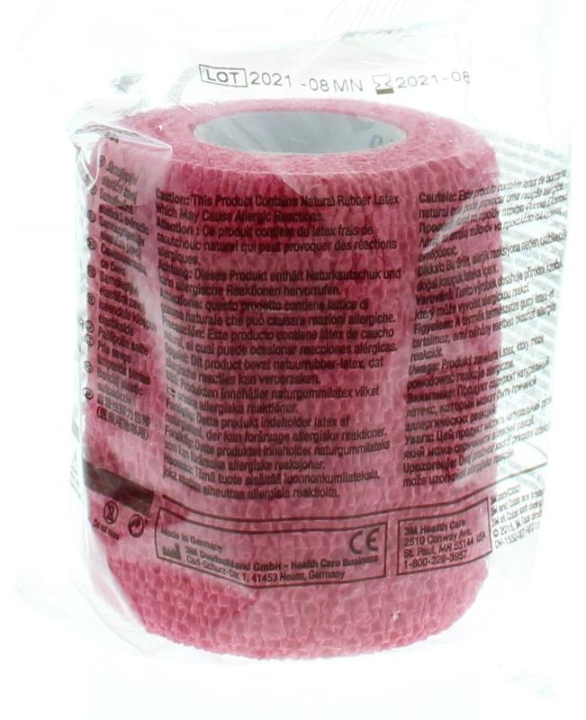 3M Coban zelfklevende zwachtel rood 7.5cm x 4.5m 1.00 Rol