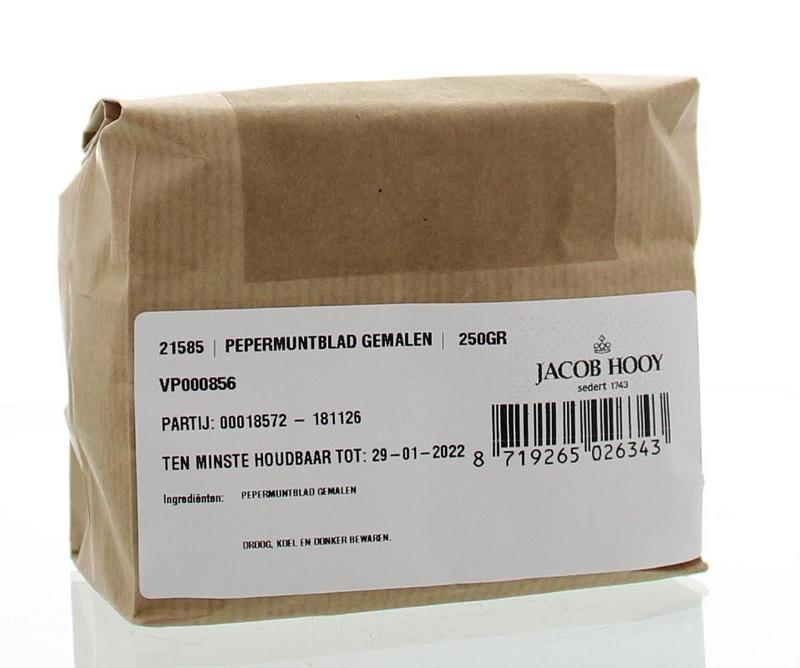 Jacob Hooy Pepermuntblad gemalen 250.00 Gram