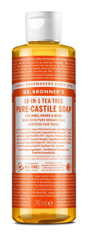 Dr Bronners Liquid soap tea tree 240.00 Milliliter