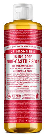 Dr Bronners Liquid soap roos 475.00 Milliliter