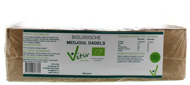 Vitiv Dadels medjoul bio  5.00 Kilogram