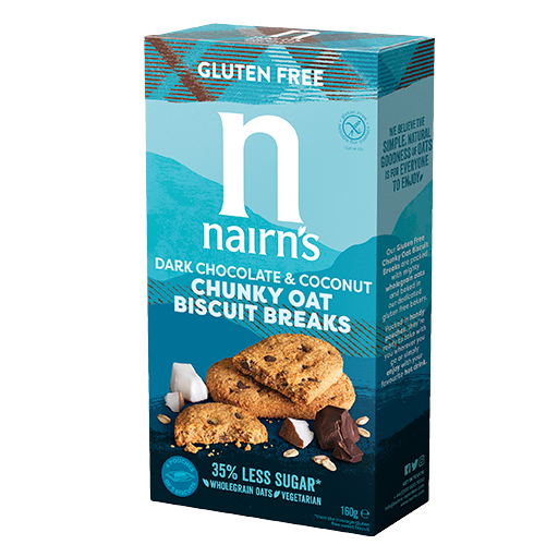 Nairns Biscuit breaks pure chocolade & kokos 160.00 Gram