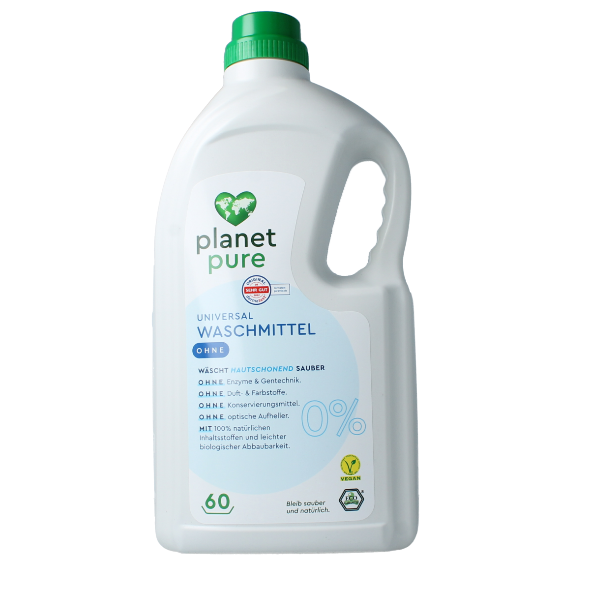 Planet Pure Wasmiddel vloeibaar universeel 0% zero 3.00 Liter