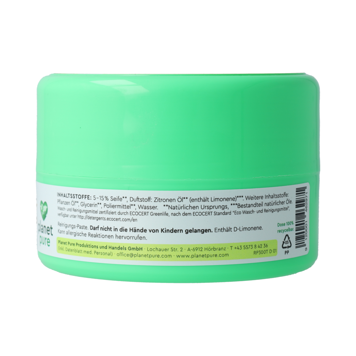 Planet Pure Universele reinigingspasta Lemon 300.00 Gram