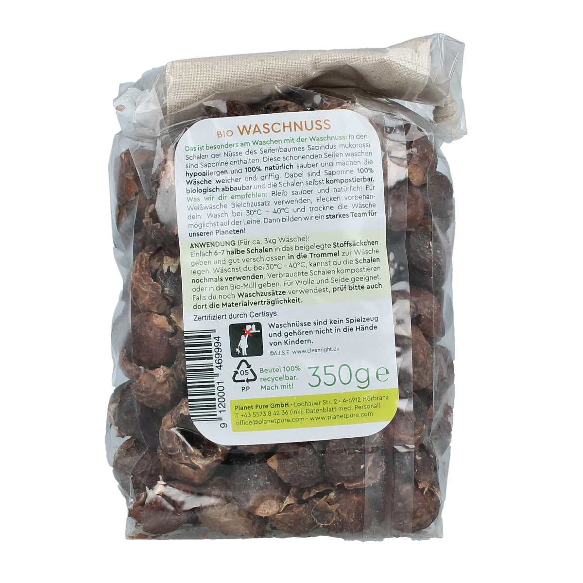 Planet Pure Zeepnoten natuurlijk 350.00 Gram