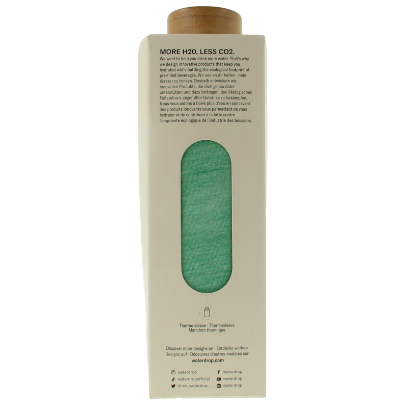 Waterdrop  Glazen drinkfles edition clean 600ml 1 Stuks