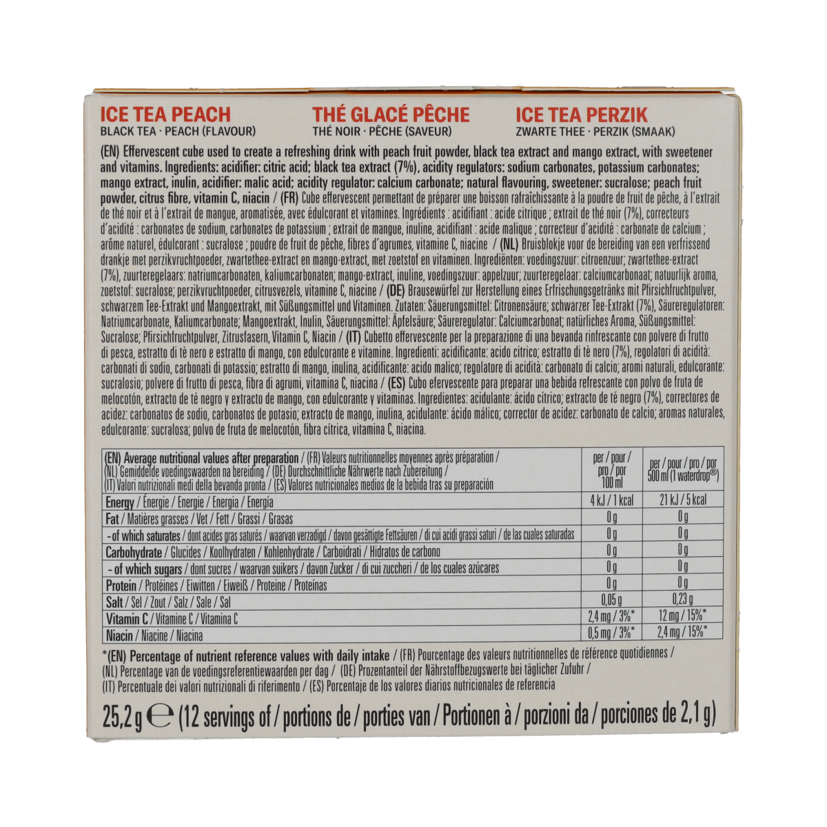 Waterdrop  Microdrink ice tea peach bruistabletten 12.00 Stuks