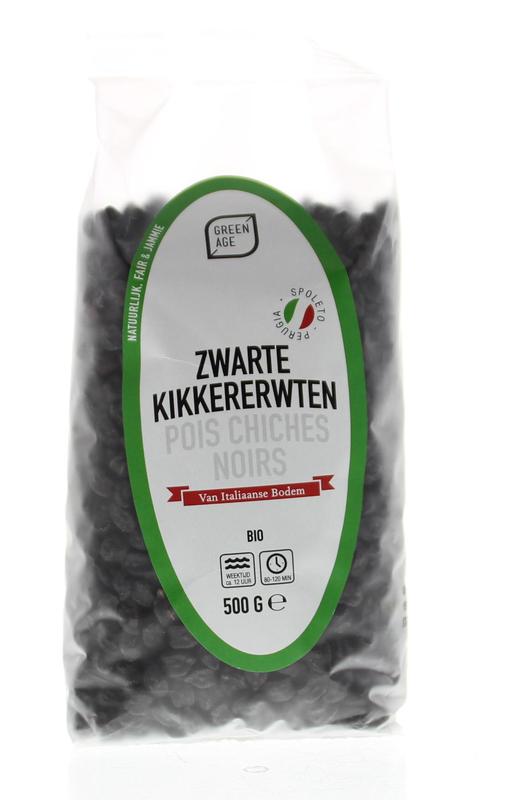 Greenage Zwarte kikkererwten bio 500.00 Gram