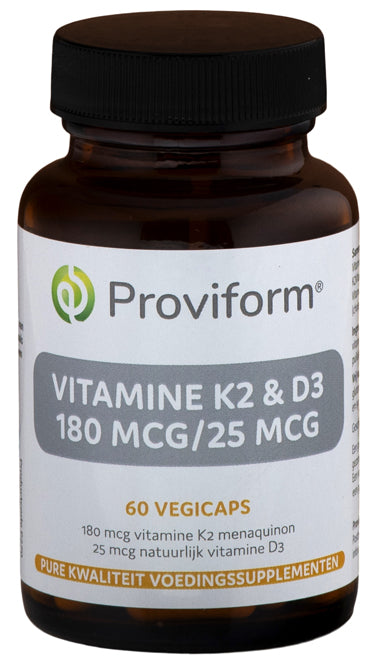 Proviform Vitamine K2 180mcg & D3 25mcg 60.00 Vegetarische capsules