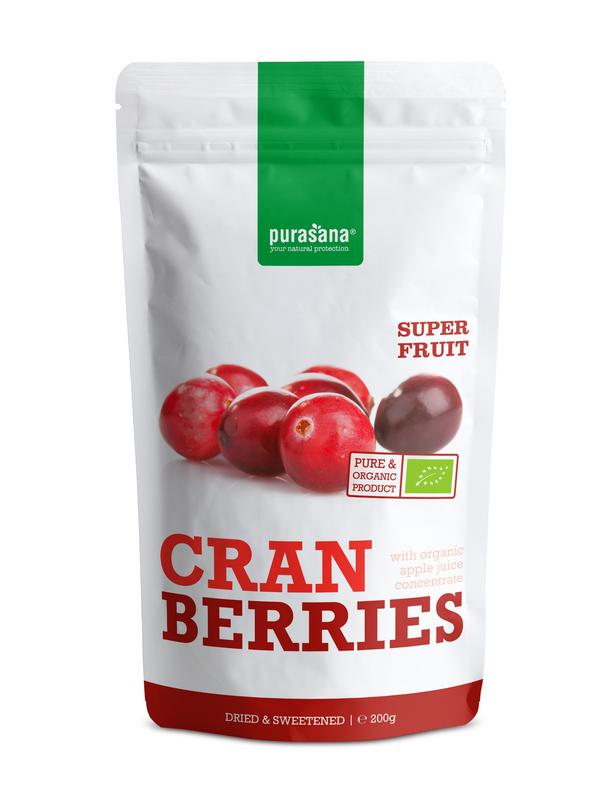 Purasana Veenbessen/cranberries vegan bio 200.00 Gram