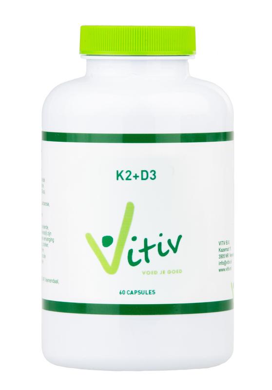 Vitiv Vitamine K2 (MK7) + D3 60.00 Capsules