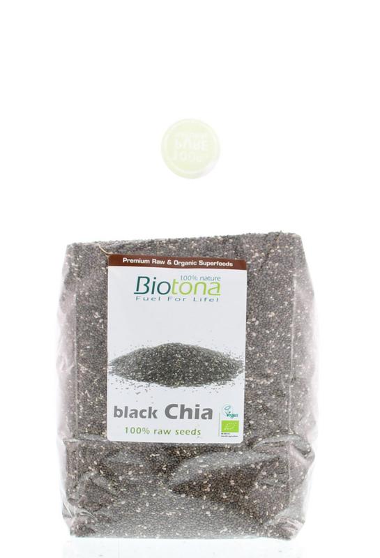 Biotona Black chia raw seeds bio 1.00 Kilogram
