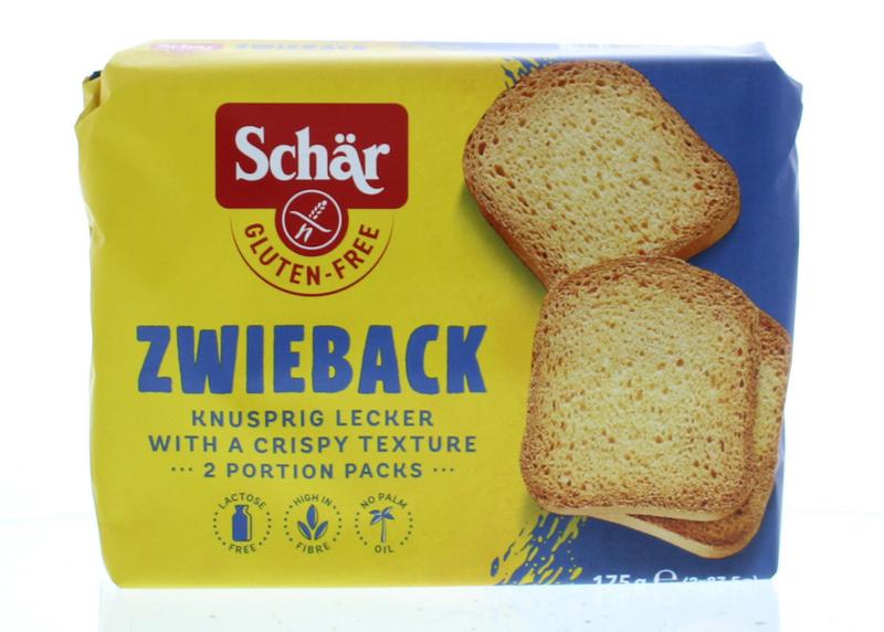 Schar Zwieback (beschuitbrood) glutenvrij 175.00 Gram
