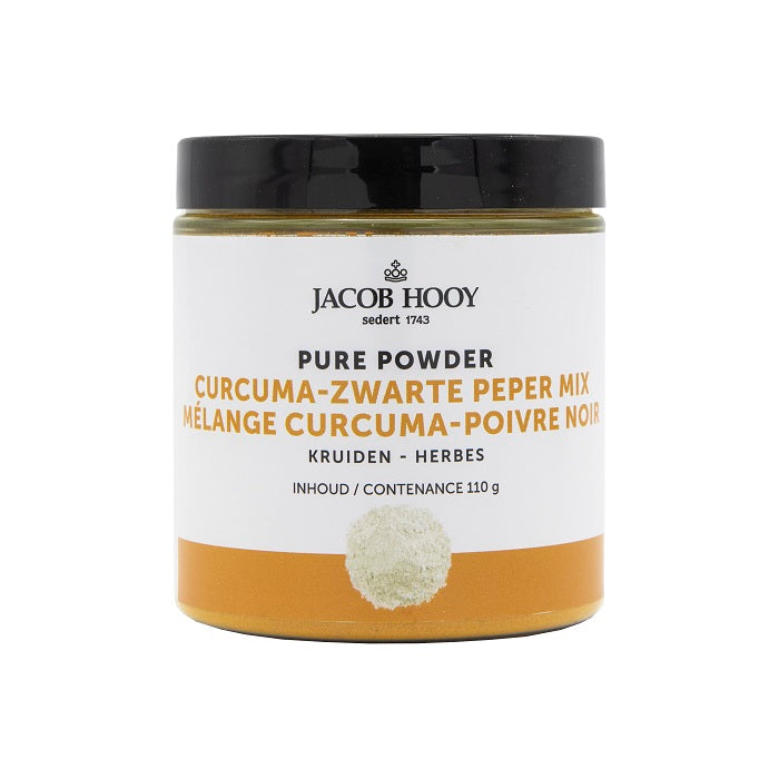 Jacob Hooy Pure Powder curcuma - zwarte peper mix 110.00 Gram