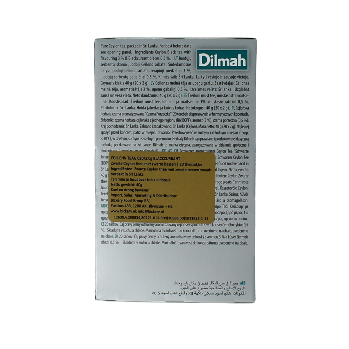 Dilmah Blackcurrant fun tea 20.00 Zakjes