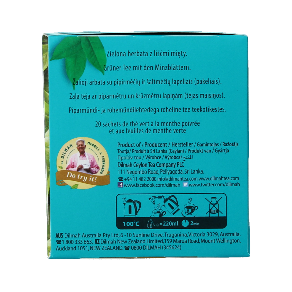 Dilmah Moroccan mint green tea selection 20.00 Zakjes