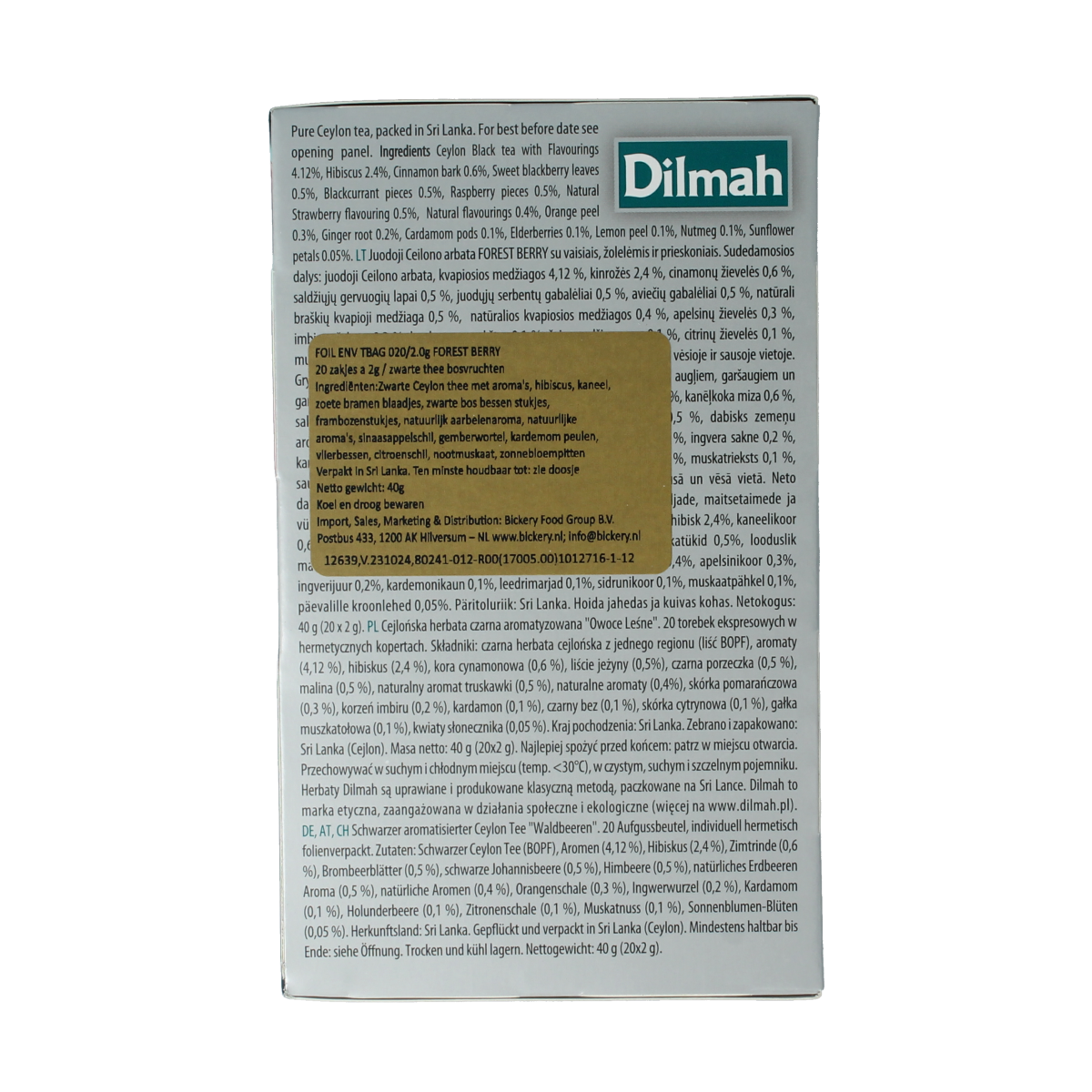 Dilmah Forest berry fun tea 20.00 Zakjes