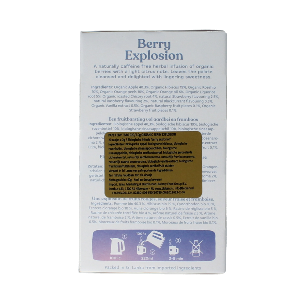 Dilmah Berry explosion  tea bio 20.00 Zakjes