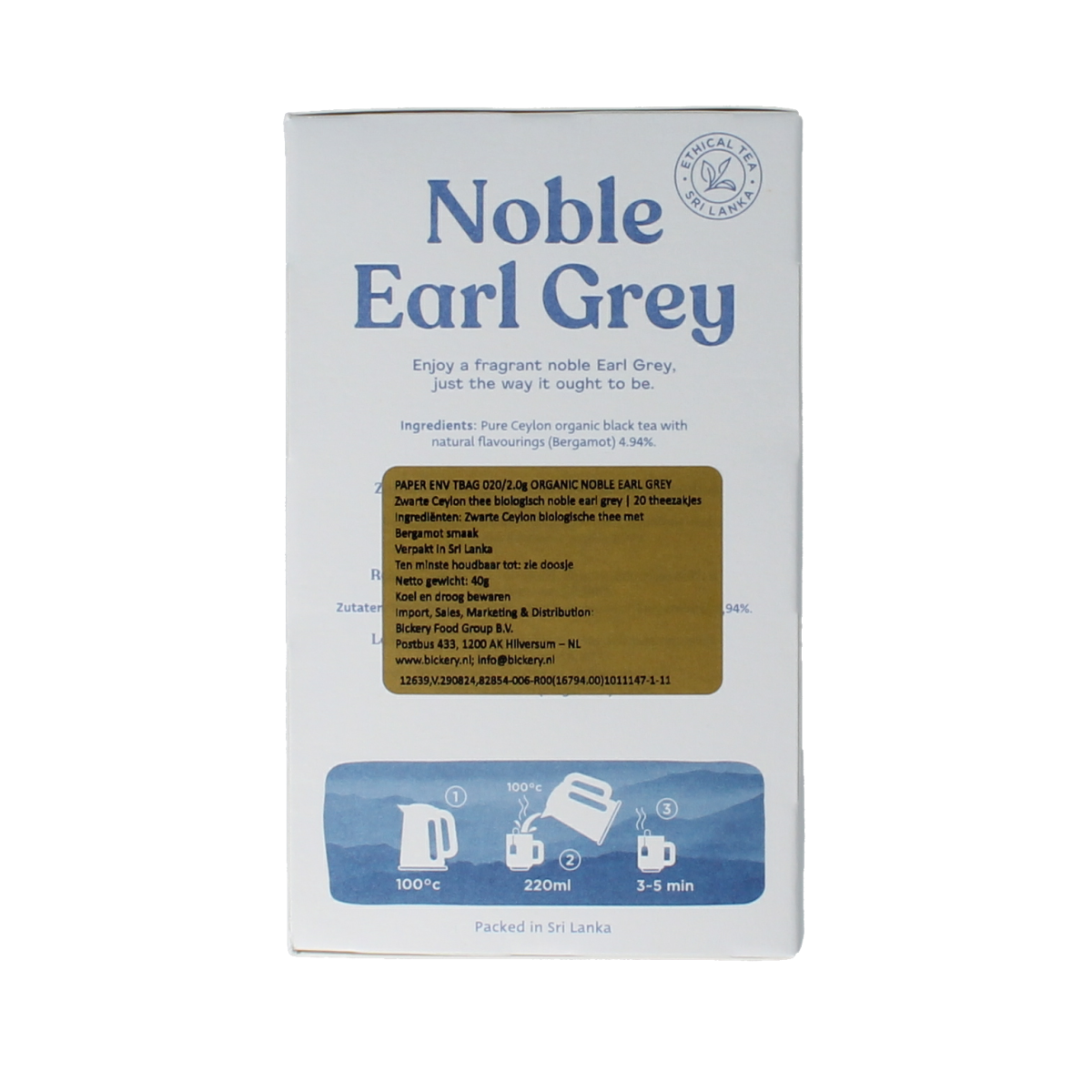 Dilmah Noble earl grey bio 20.00 Zakjes