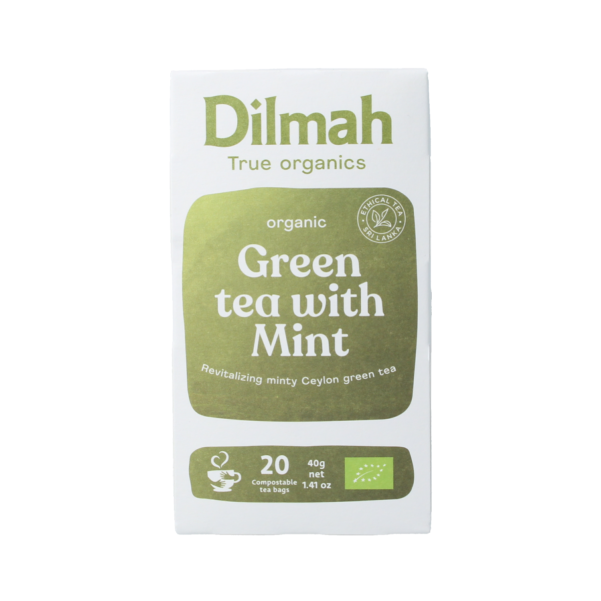 Dilmah Green tea with mint bio 20.00 Zakjes