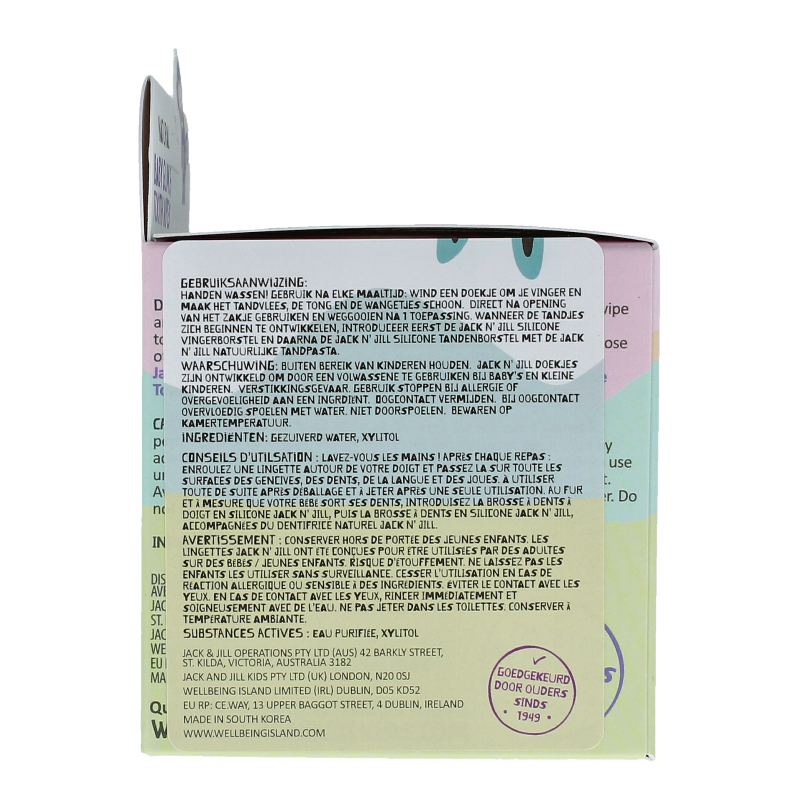 Jack N Jill Natural baby gum & tooth wipes 25 Stuks