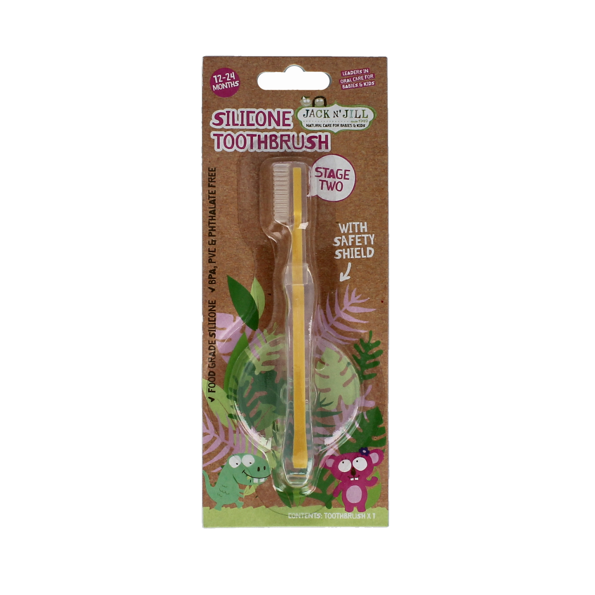 Jack N Jill Silicone toothbrush 1.00 Stuks