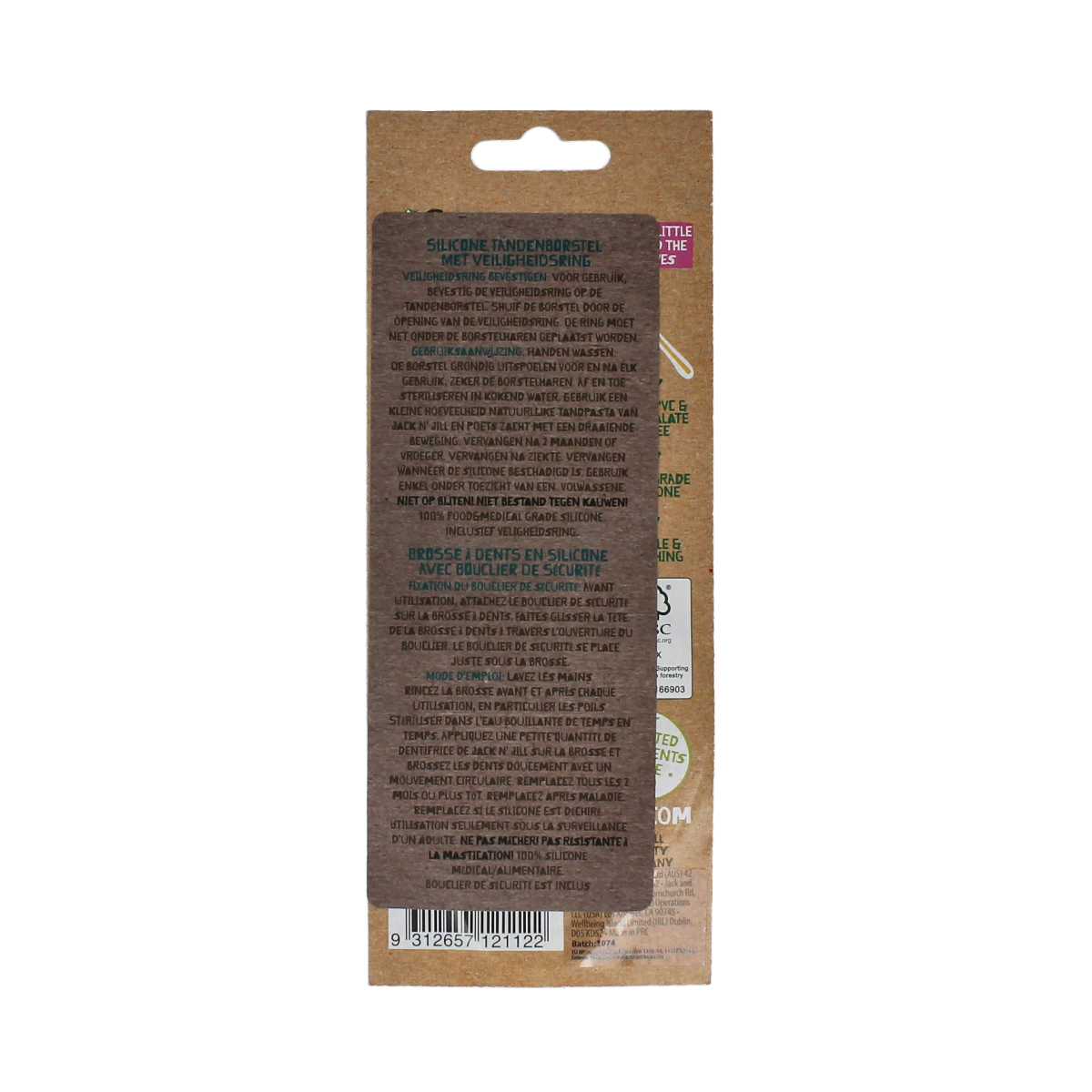 Jack N Jill Silicone toothbrush 1.00 Stuks