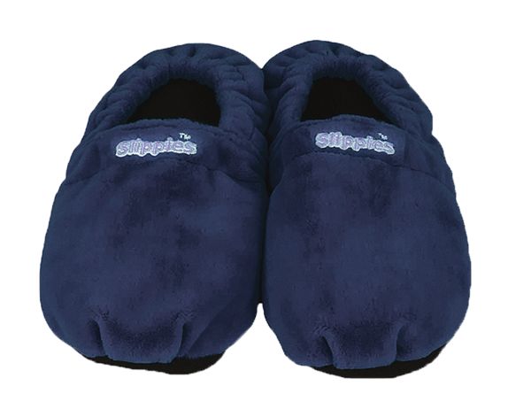 Warmies Slippies maat 8-11 (41-45) donker blauw 1.00 Paar