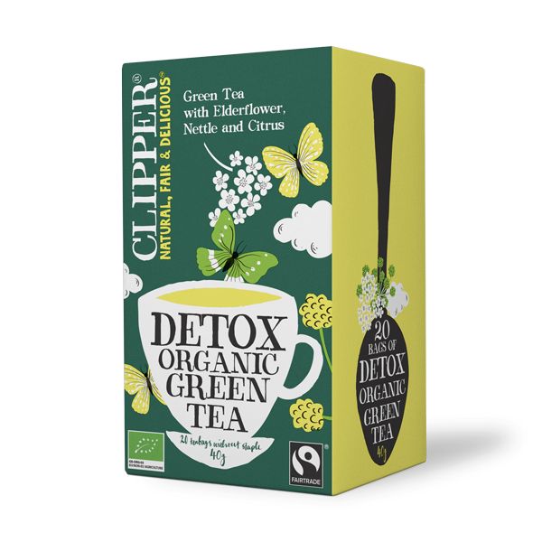 Clipper Detox green tea bio 20.00 Zakjes