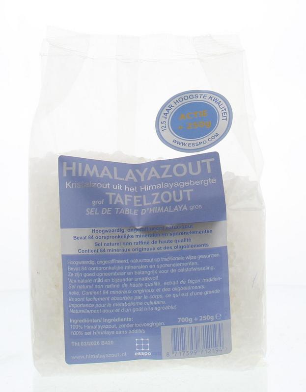 Esspo Himalayazout wit grof 700 + 250 gram actie 950.00 Gram