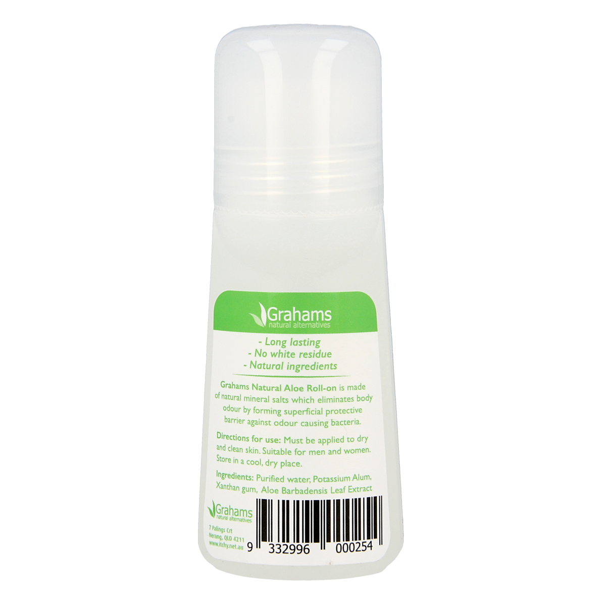 Grahams Deodorant mineral aloe 65.00 Milliliter