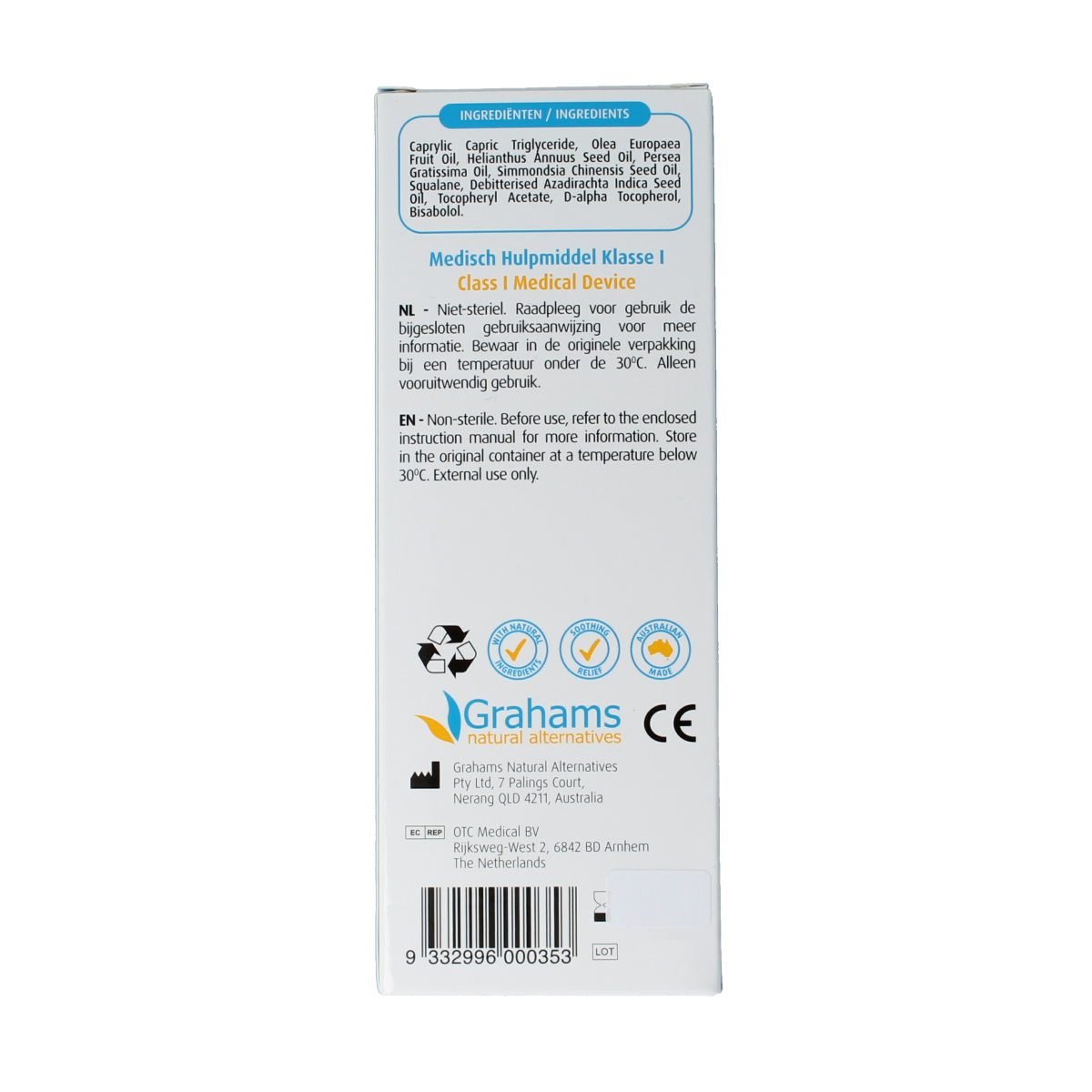 Grahams Eczeem olie 100.00 Milliliter