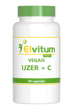 Elvitum  IJzer met vitamine C vegan 90.00 Vegetarische capsules