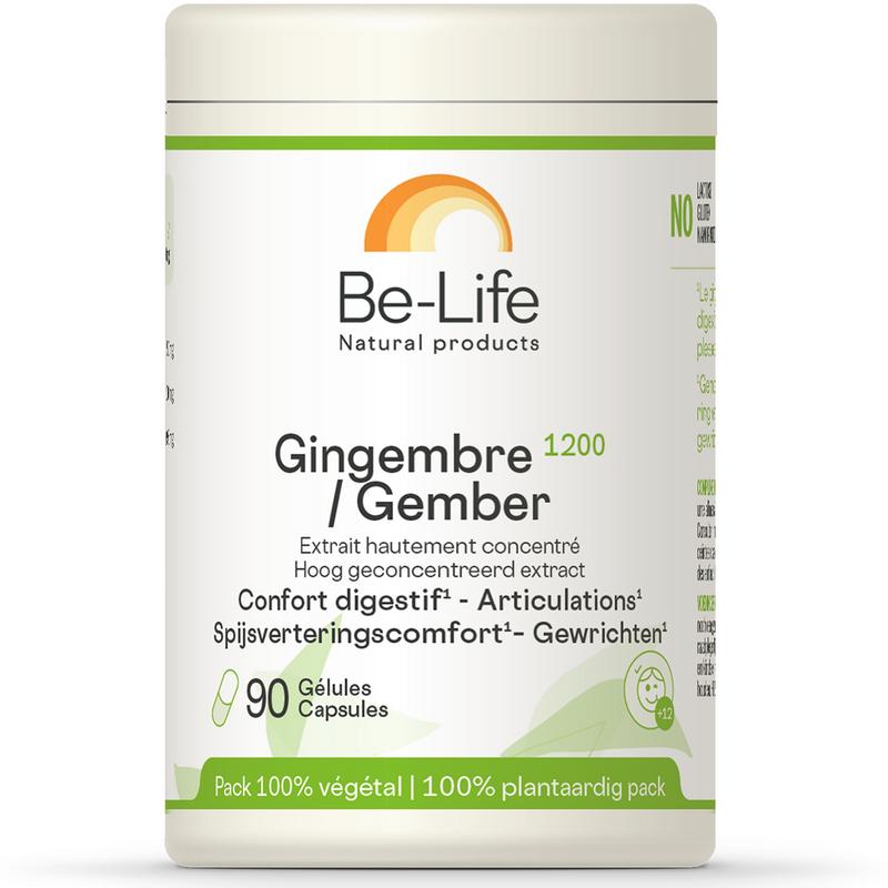 Be-Life Gember 1200 bio 90.00 Vegetarische capsules