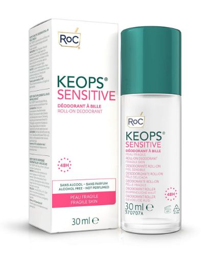 ROC Keops deodorant roll on sensitive skin 30.00 Milliliter