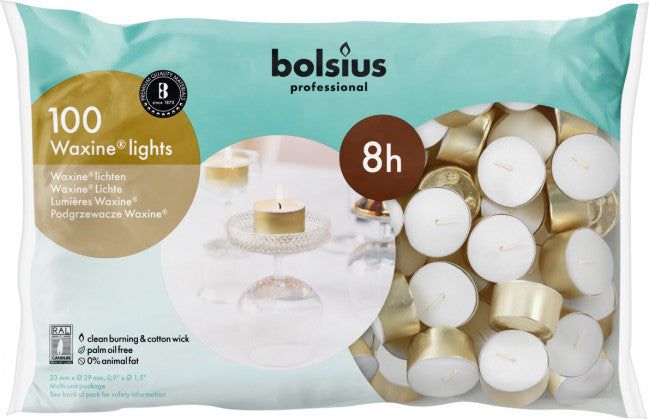 Bolsius Waxinelicht 23/39 wit 8h 100.00 Stuks