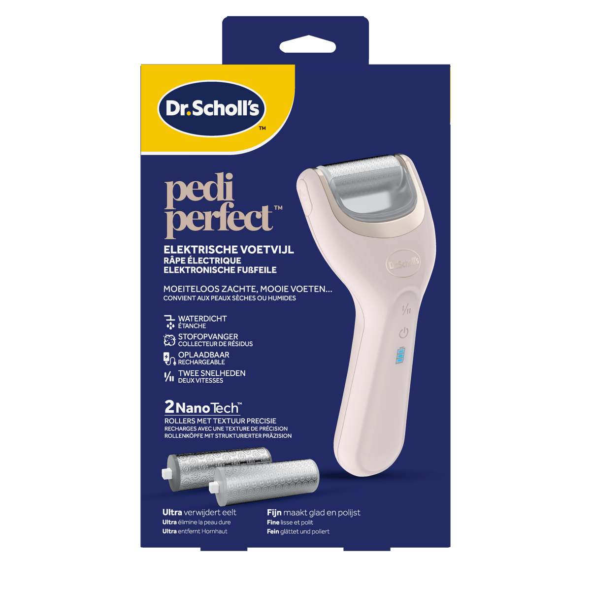 Dr. Scholl's Pedi perfect elektrische voetvijl met nano tech 1.00 Stuks