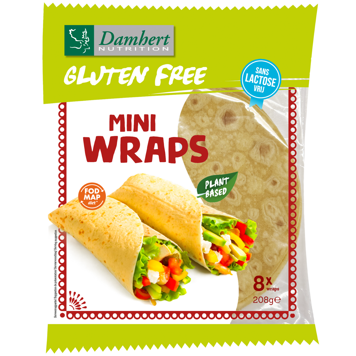 Damhert Mini wraps glutenvrij 8.00 Stuks