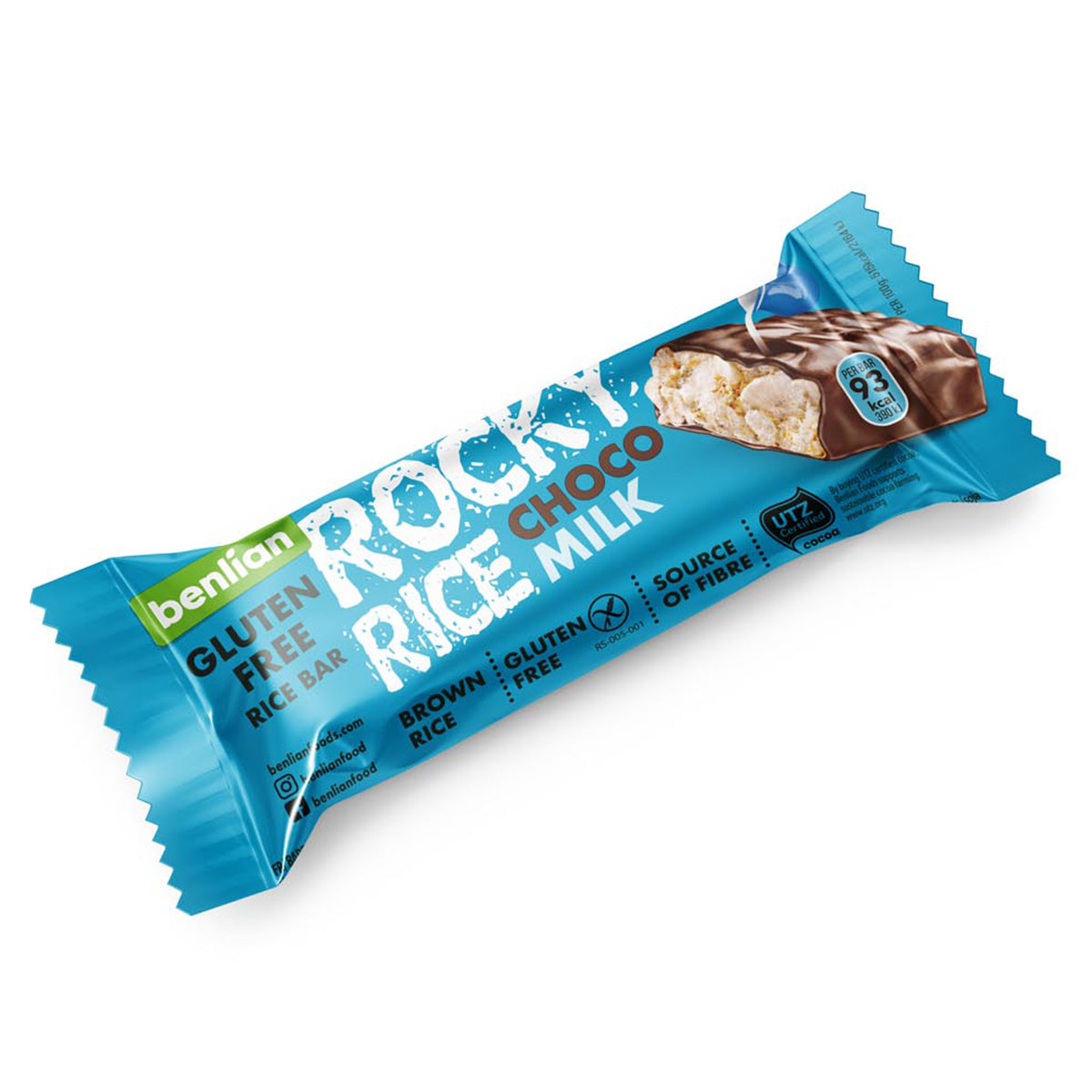 Benlian Rocky rice choco milk bar glutenvrij 18.00 Gram