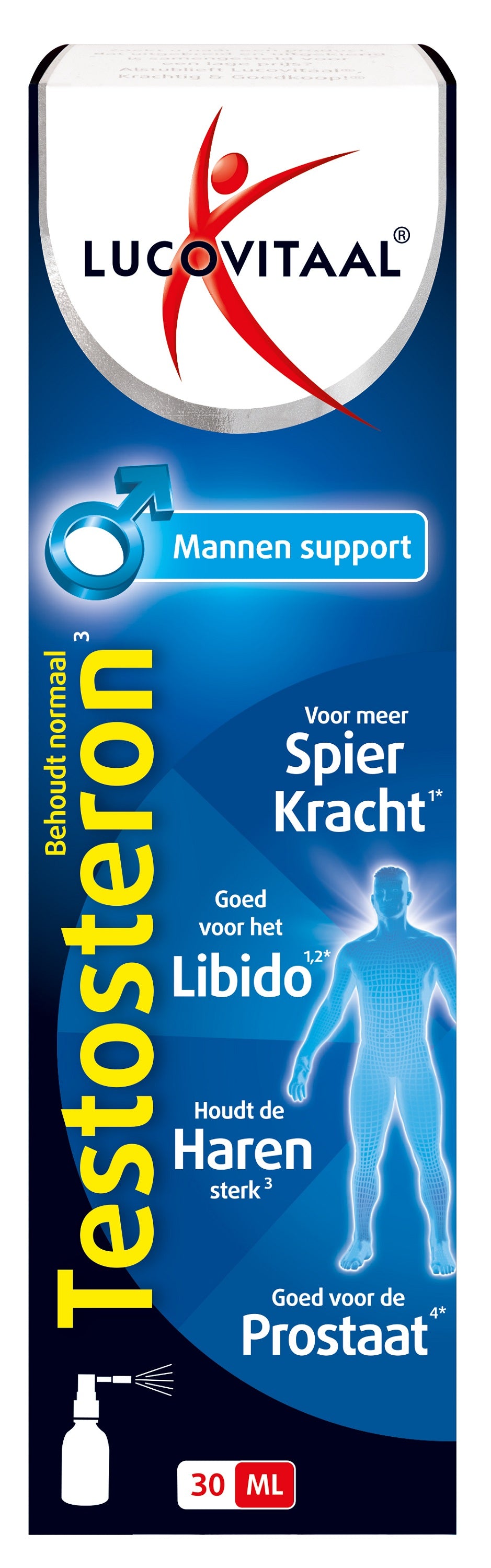 Lucovitaal Testosteron man support spray 30.00 Milliliter