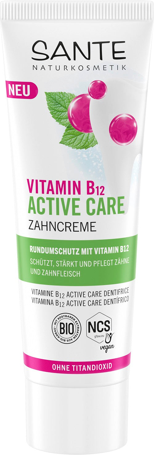 Sante Tandpasta vitamine B12 active care 75.00 Milliliter