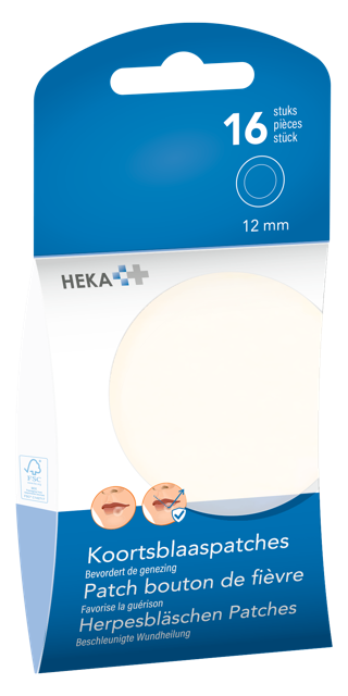 Heka Koortsblaaspatches 12mm 16.00 Stuks