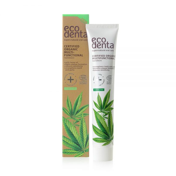 Ecodenta Tandpasta organic hennep olie 75.00 Milliliter