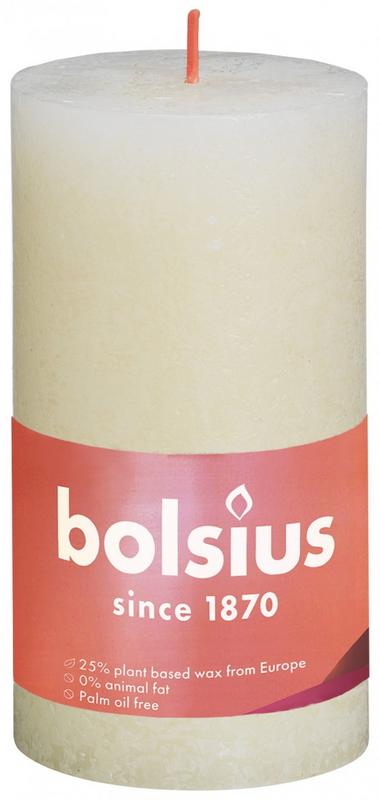 Bolsius Rustiekkaars shine 130/68 130/68 soft pearl 1.00 Stuks