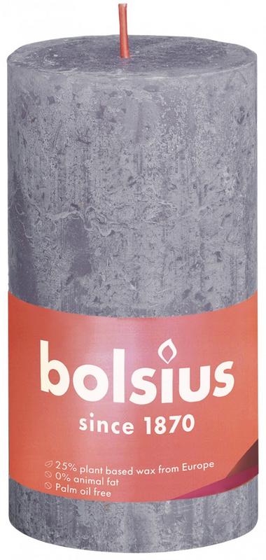 Bolsius Rustiekkaars shine 130/68  frosted lavender 1.00 Stuks