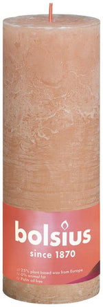 Bolsius Rustiekkaars shine 190/68 misty pink 1 Stuks