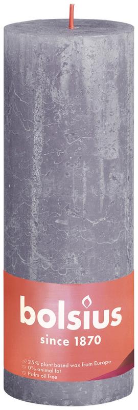 Bolsius Rustiekkaars shine 190/68 frosted lavender 1.00 Stuks